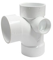 3 x 3 x 3 x 1 1/2 in. Size Sanitary Tee with Right Side Inlet (H x H x H x H)